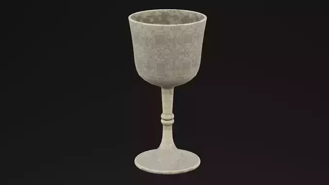 Ornate Chalice Low-poly 3D model