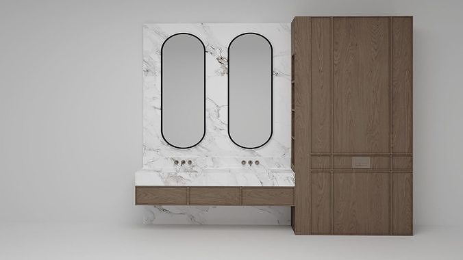 Modern Bathroom elements 3D model