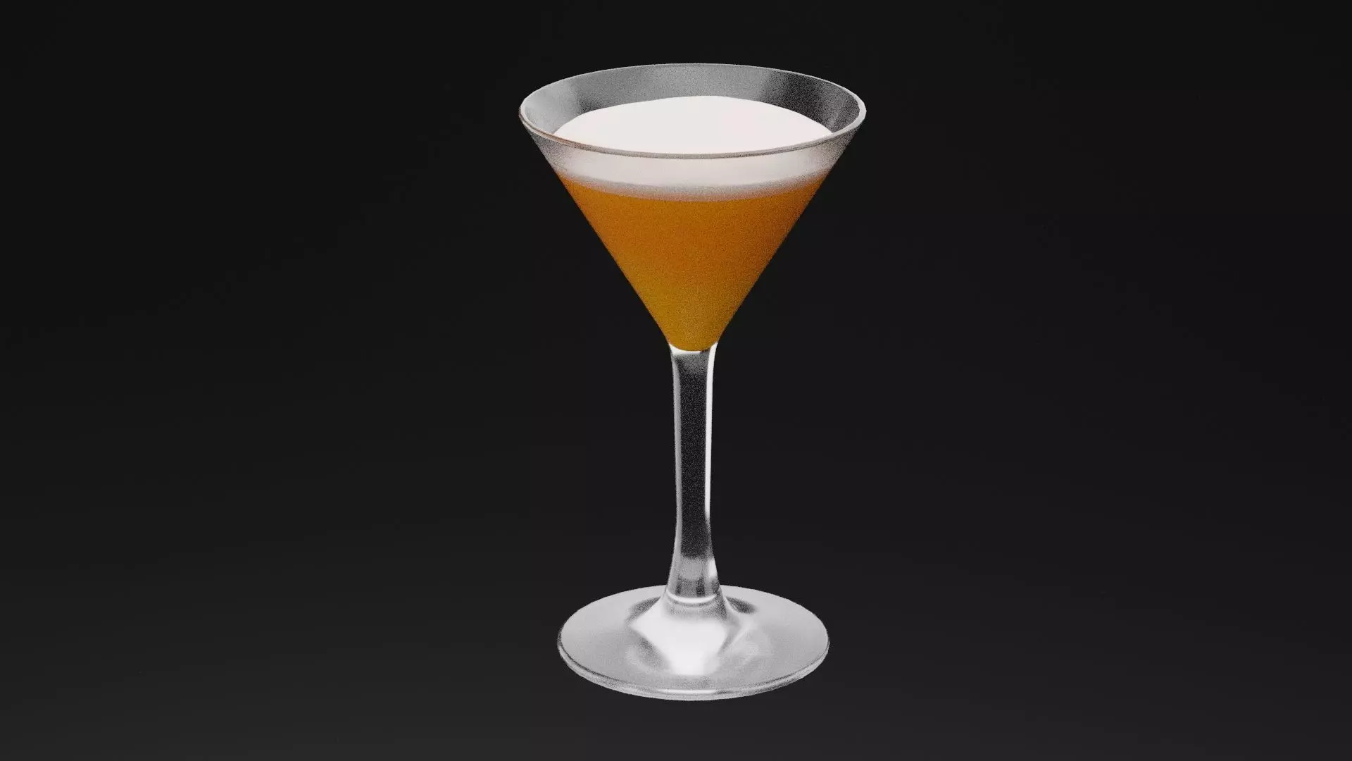 Apricot Mango Cocktail Low-poly 3D model