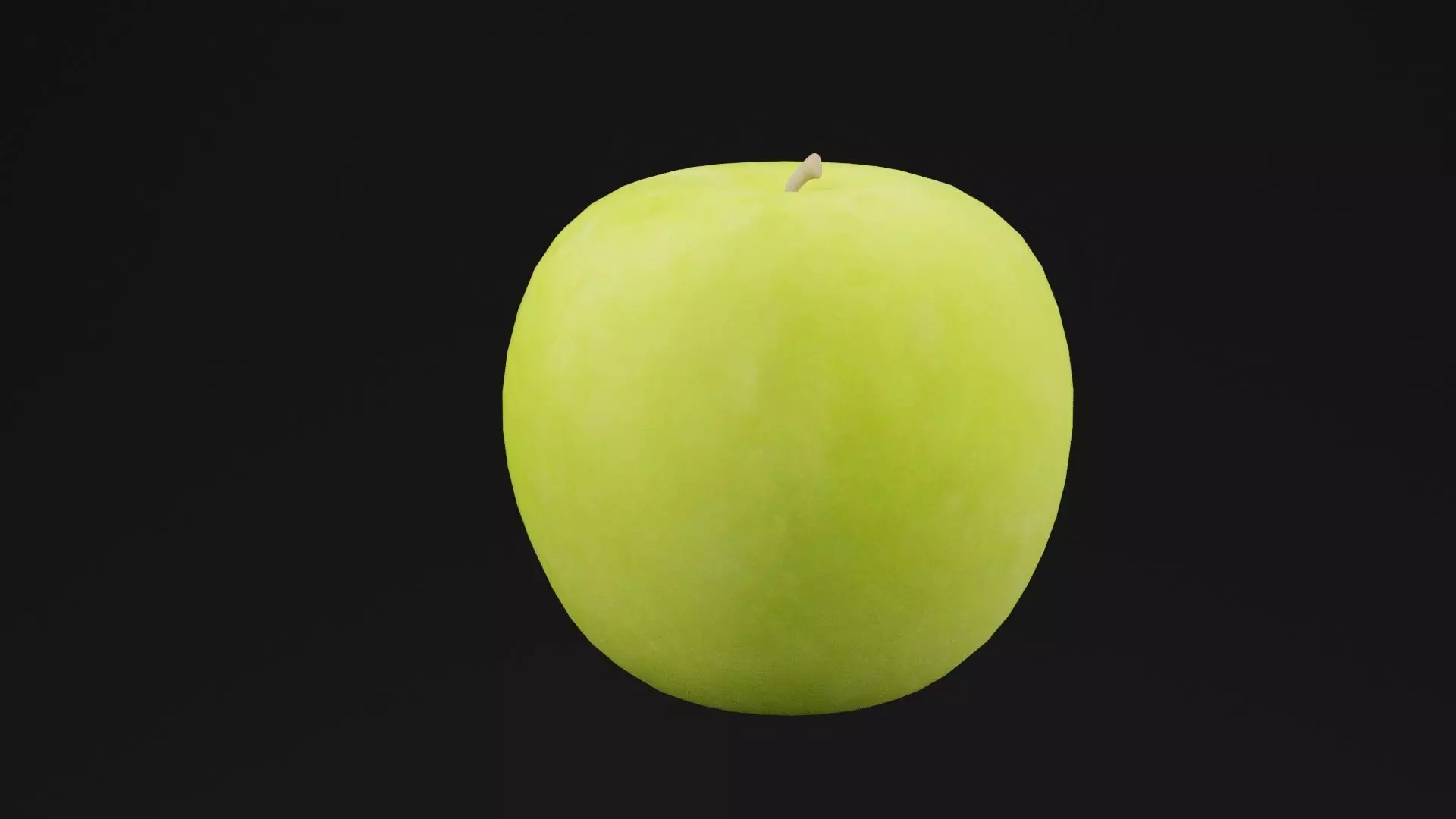 Natural Green Apple Low-poly 3D model