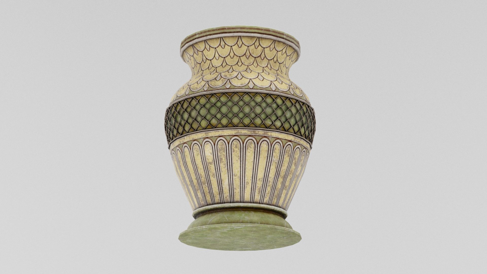 Ancient Urn Low-poly 3D model_2