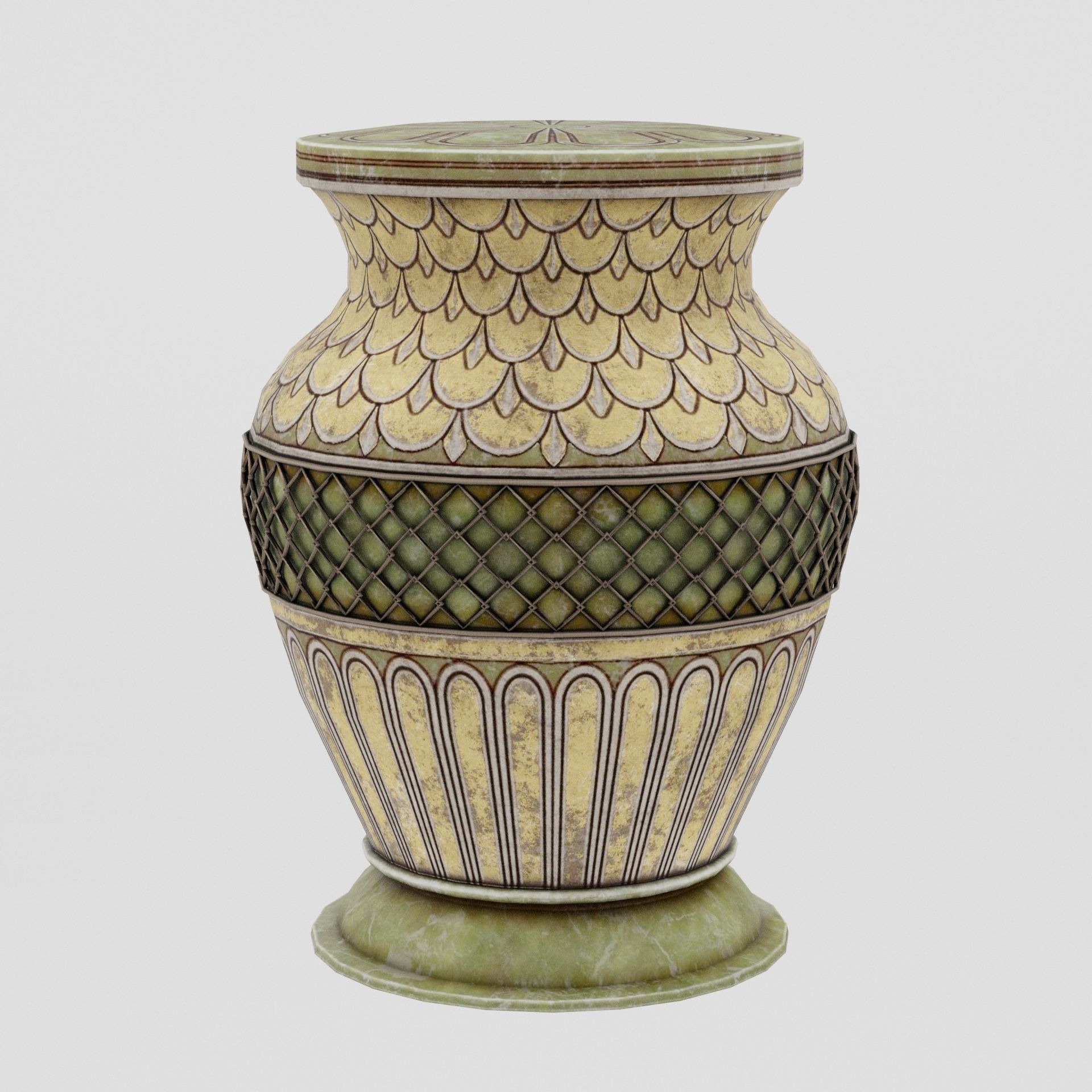 Ancient Urn Low-poly 3D model_6