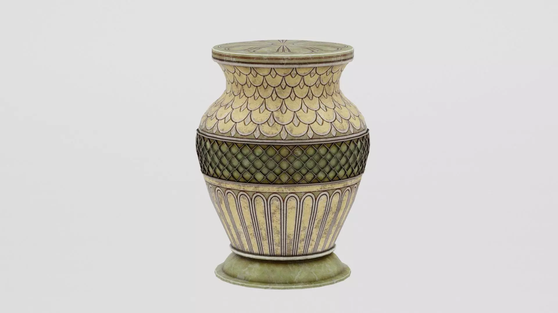 Ancient Urn Low-poly 3D model_0