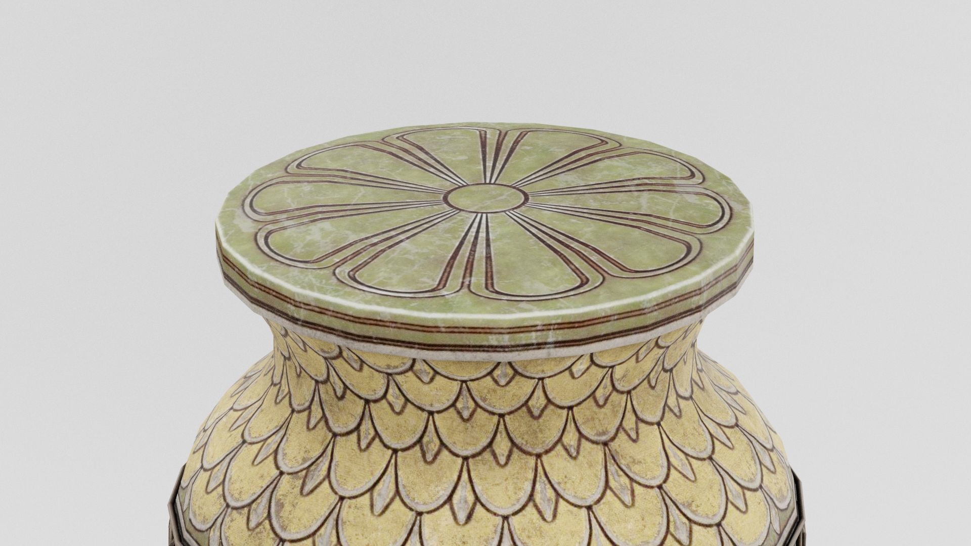 Ancient Urn Low-poly 3D model_1