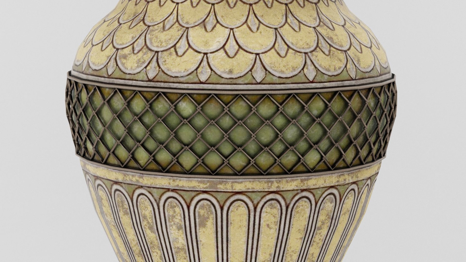 Ancient Urn Low-poly 3D model_3