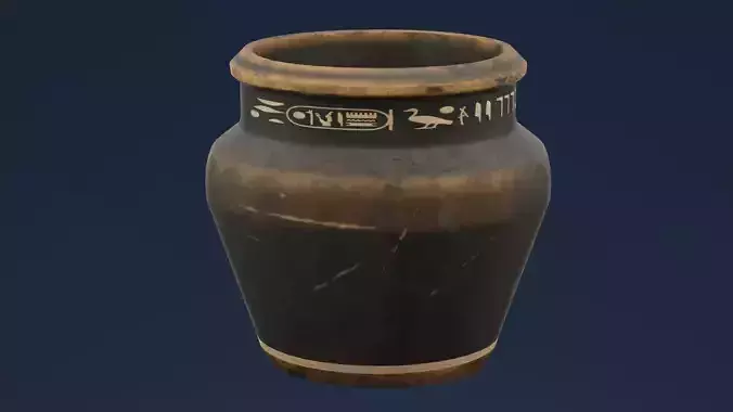 Ancient Egyptian Pot Low-poly 3D model