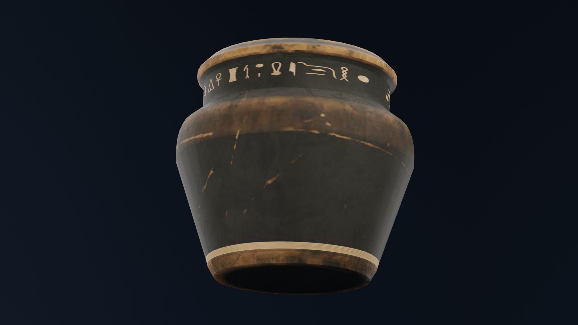 Ancient Egyptian Pot Low-poly 3D model_2