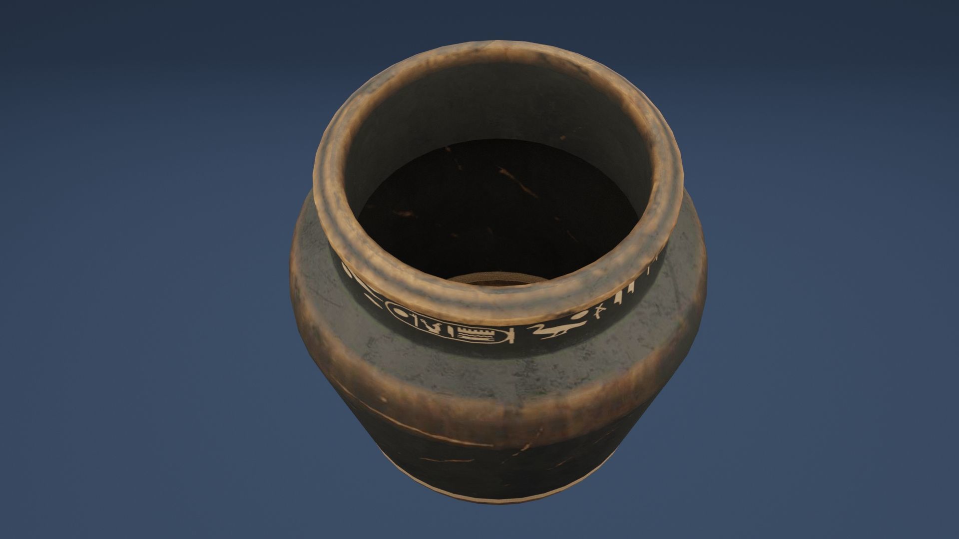 Ancient Egyptian Pot Low-poly 3D model_4