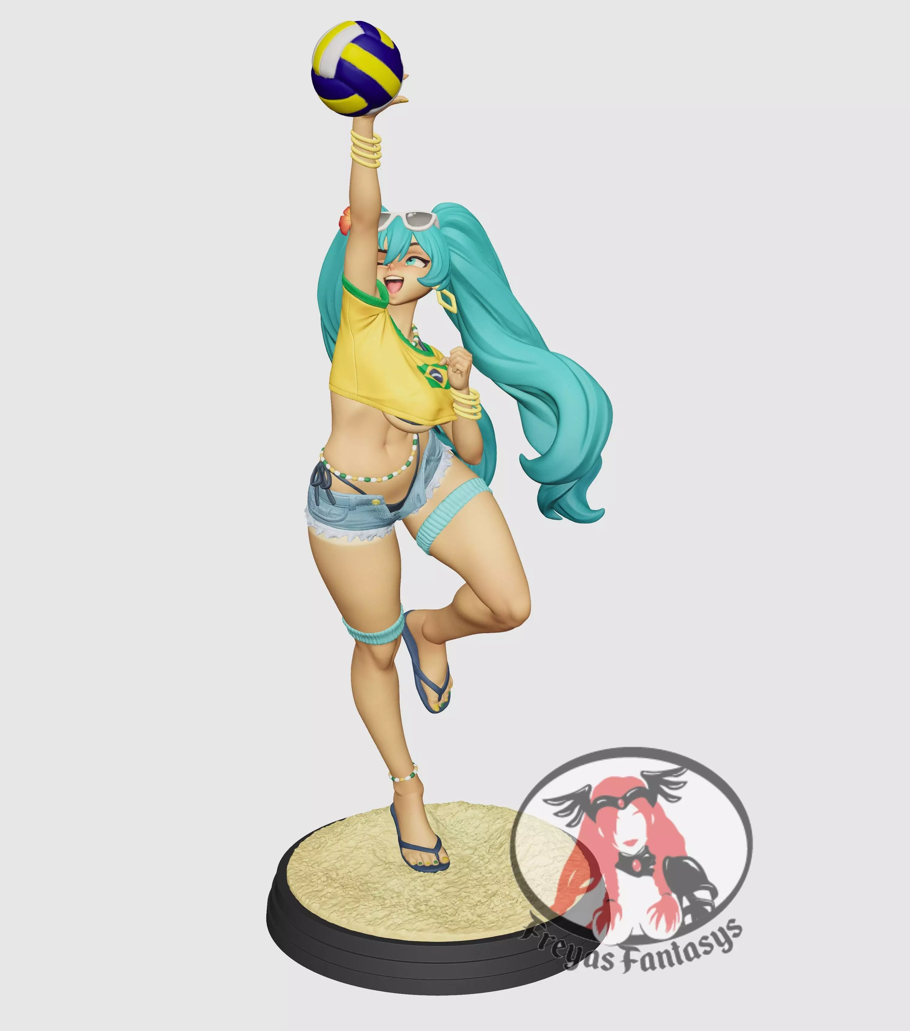 Brazilian Miku Beach Day 3D print model_0