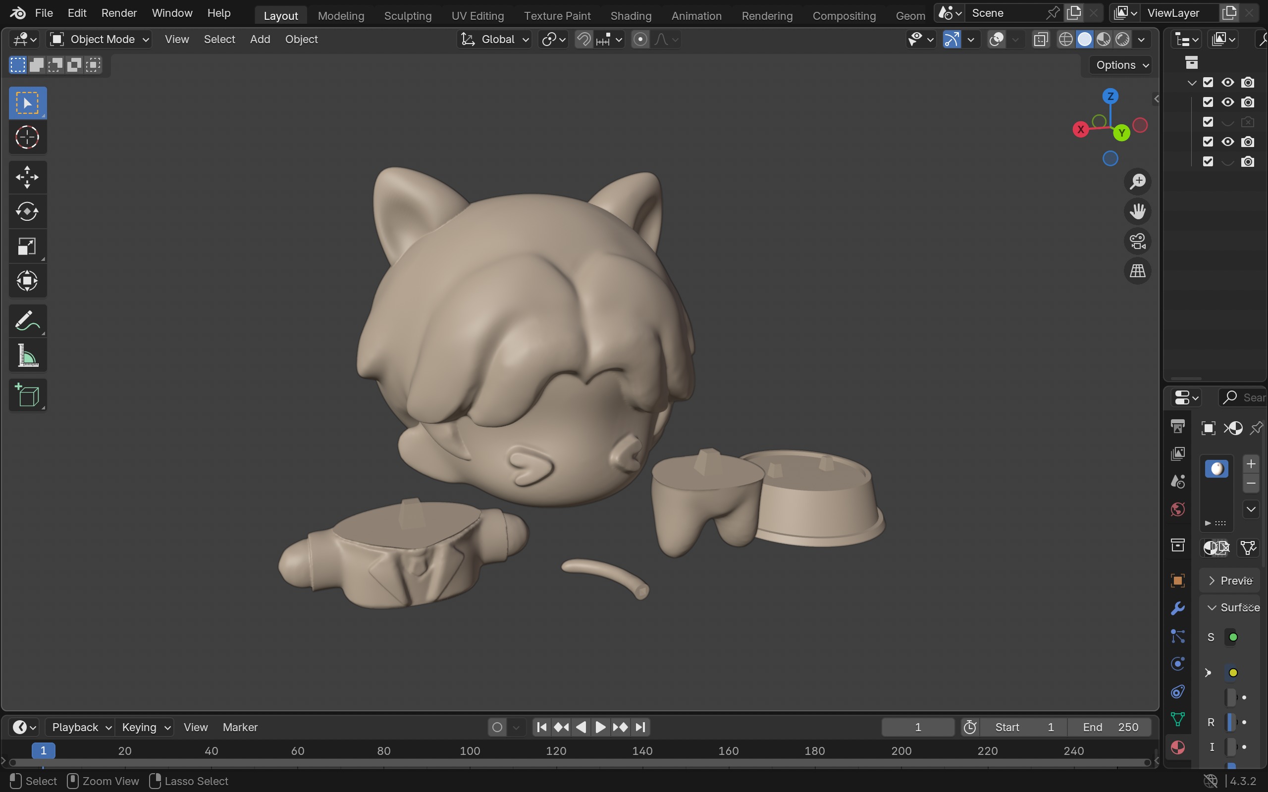 Rafayel Cat Love and Deepspace 3d print model printable 3D print model_7