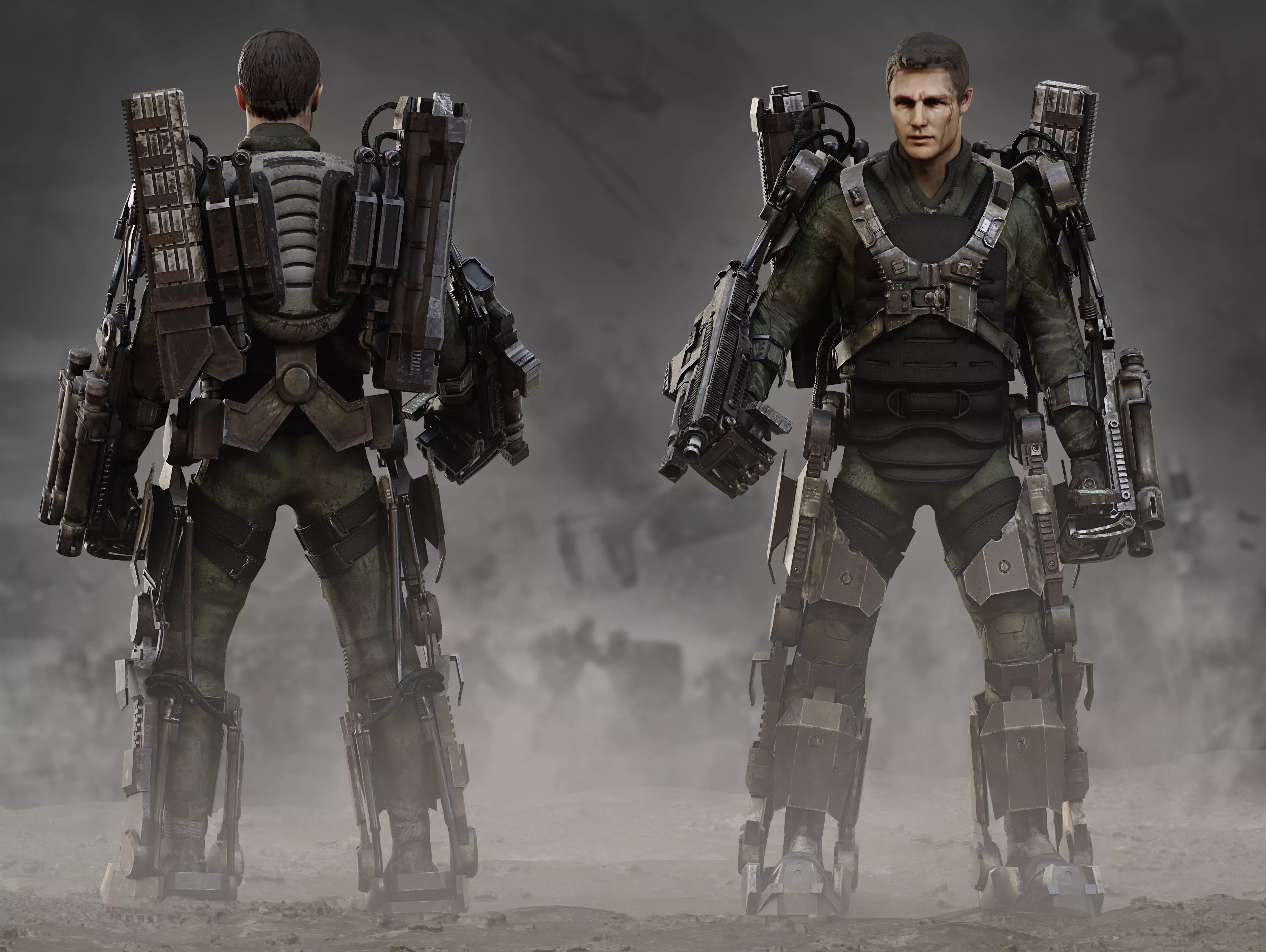 Exosuit from Edge of Tomorrow Low-poly 3D model_0
