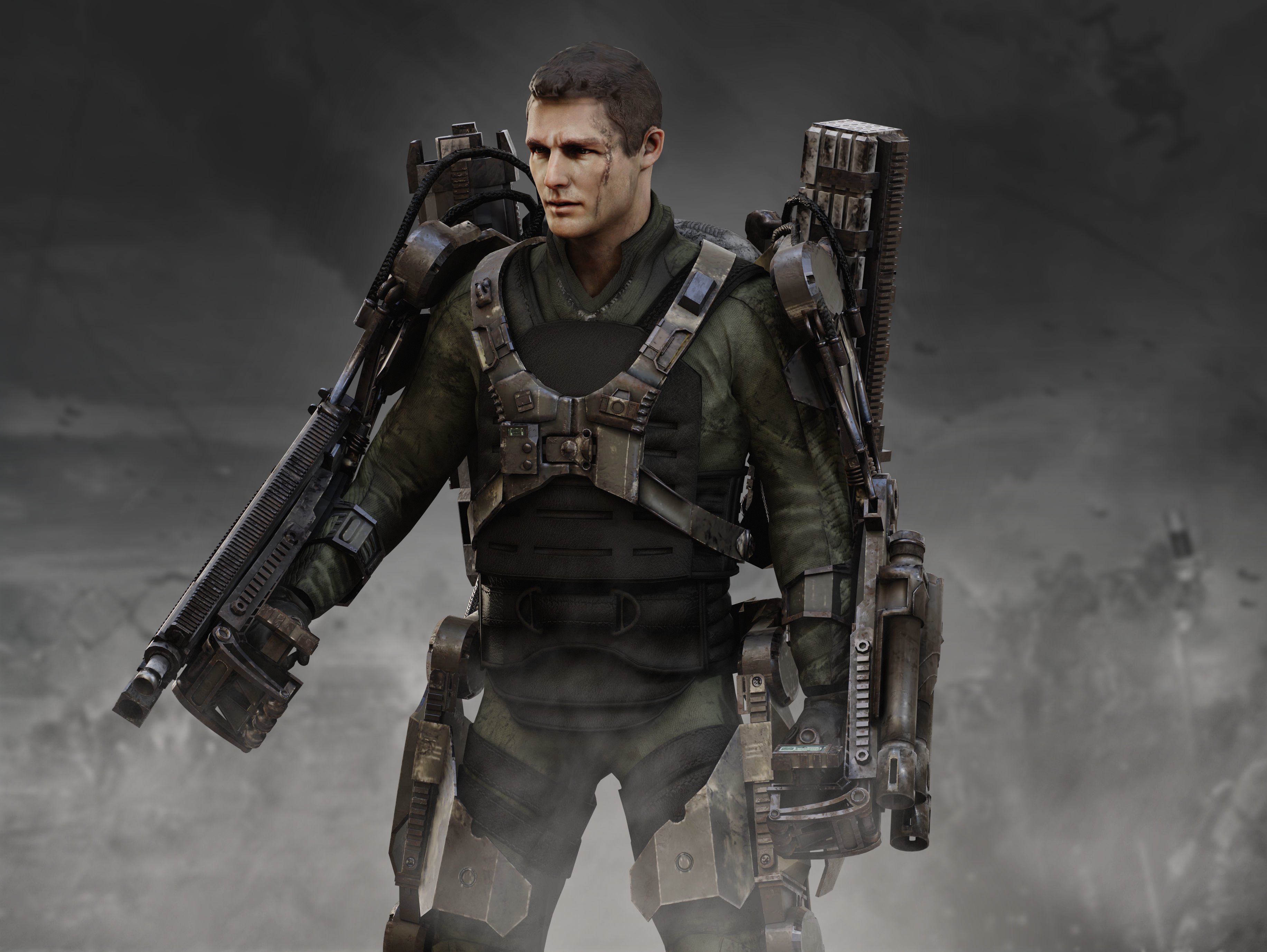 Exosuit from Edge of Tomorrow Low-poly 3D model_5