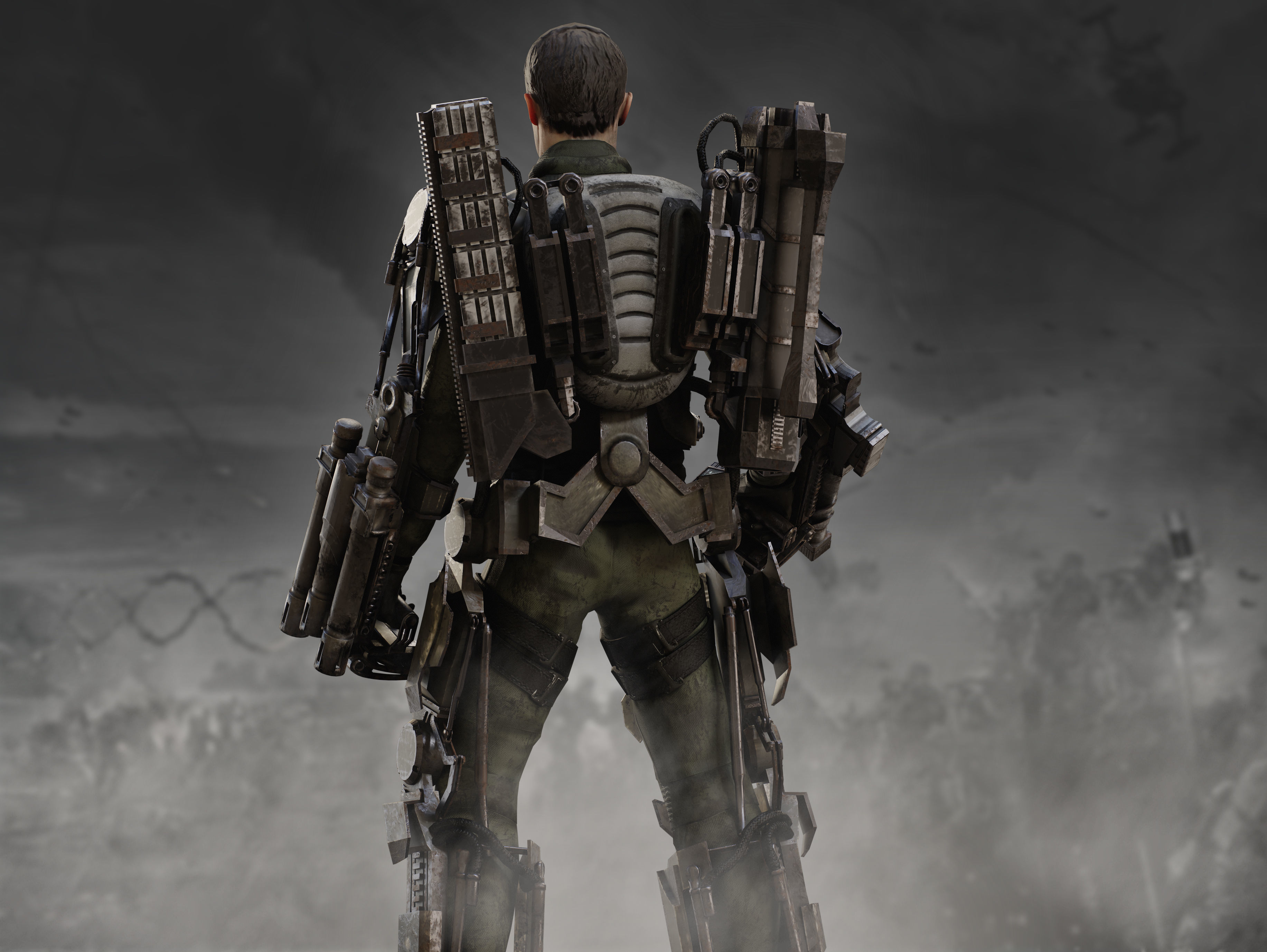 Exosuit from Edge of Tomorrow Low-poly 3D model_4