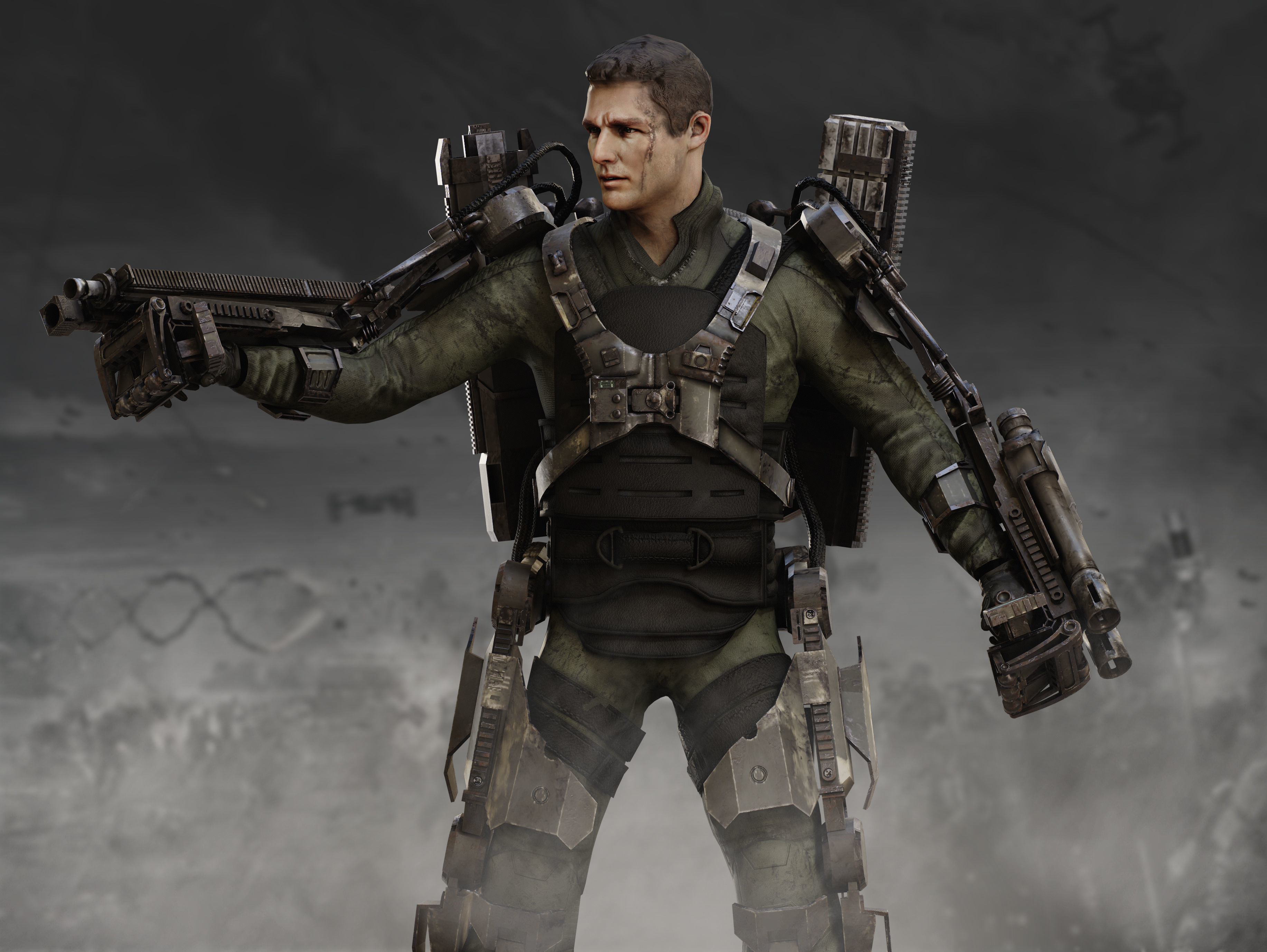 Exosuit from Edge of Tomorrow Low-poly 3D model_10