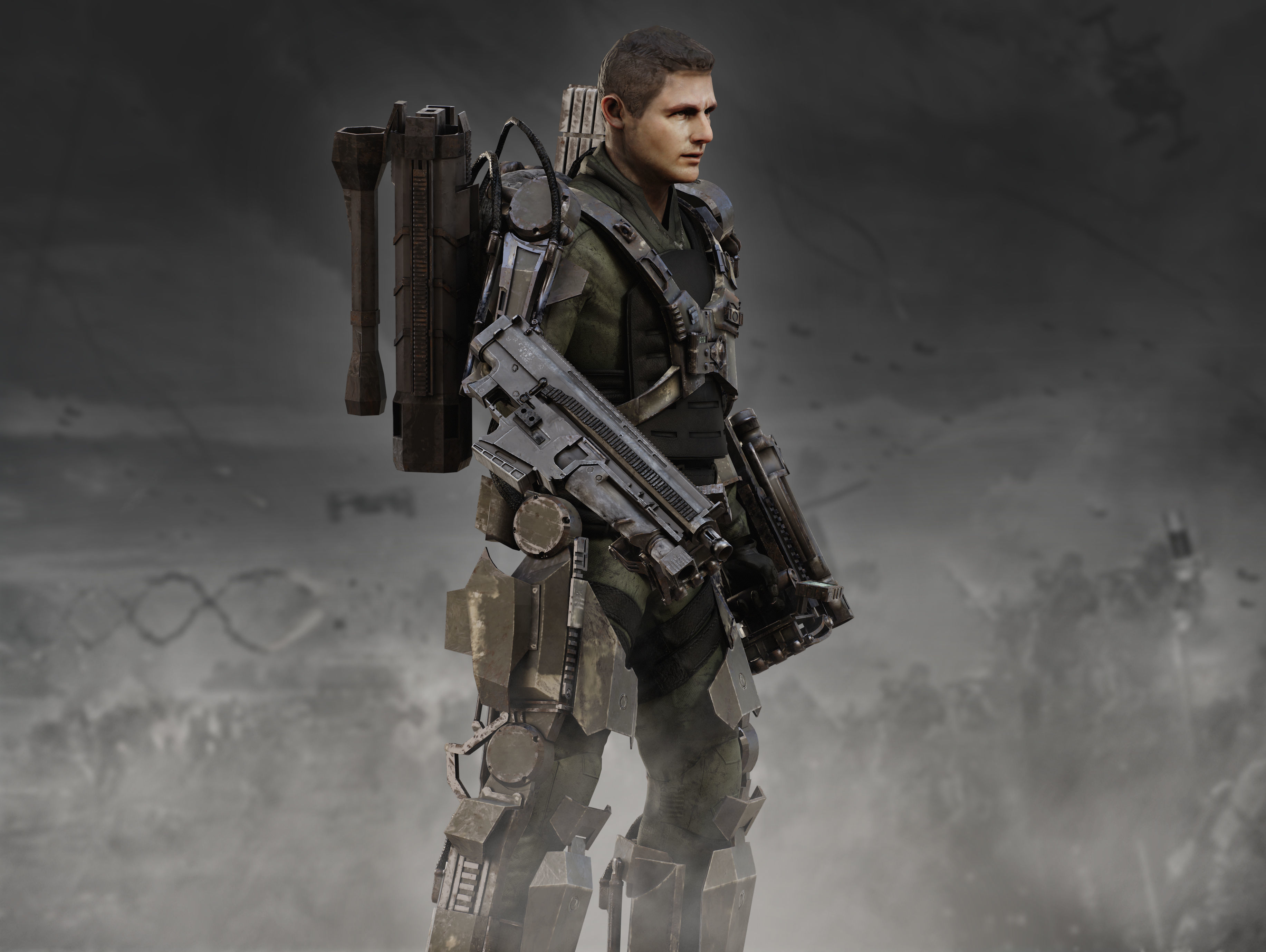 Exosuit from Edge of Tomorrow Low-poly 3D model_3