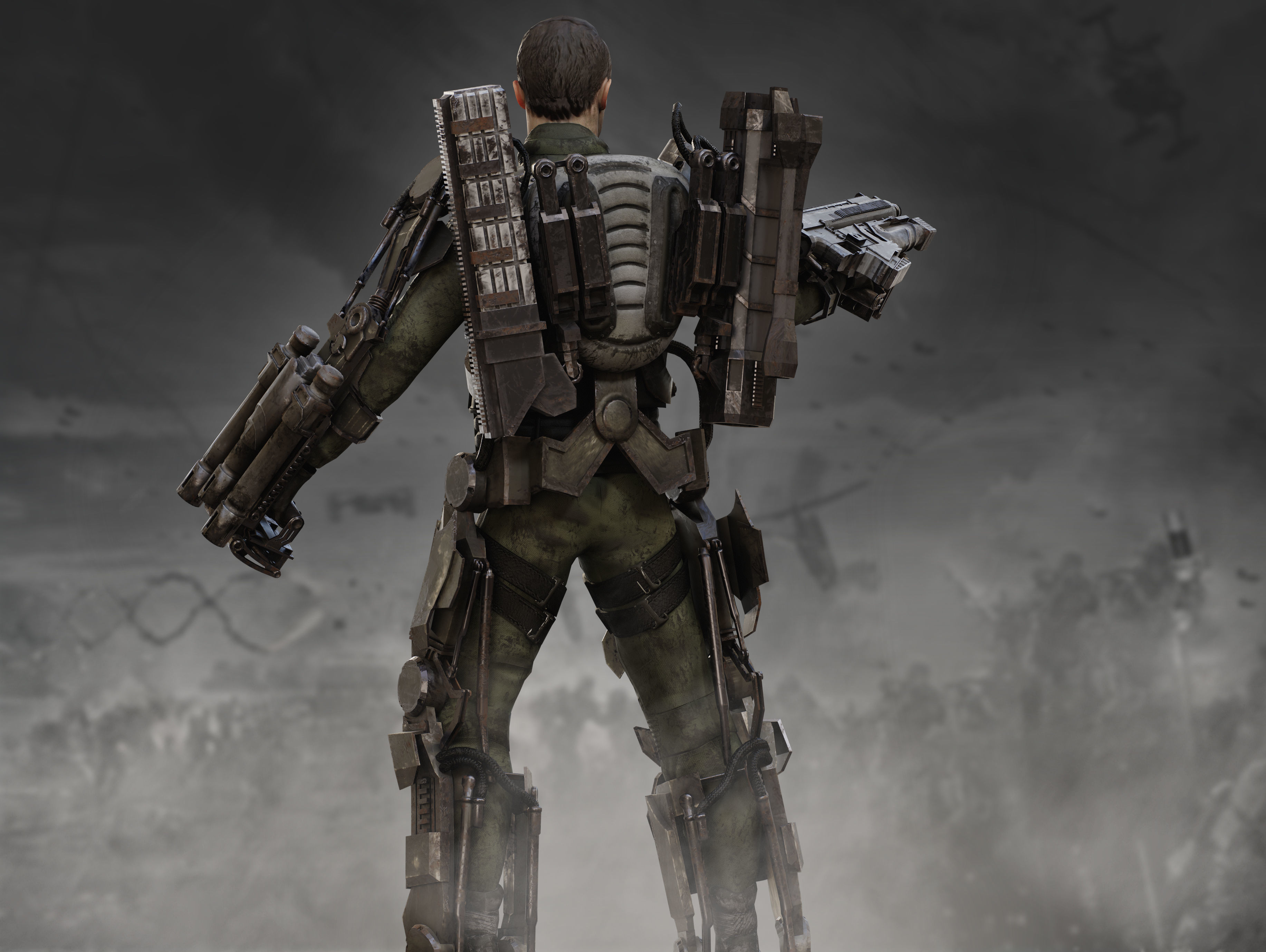 Exosuit from Edge of Tomorrow Low-poly 3D model_6