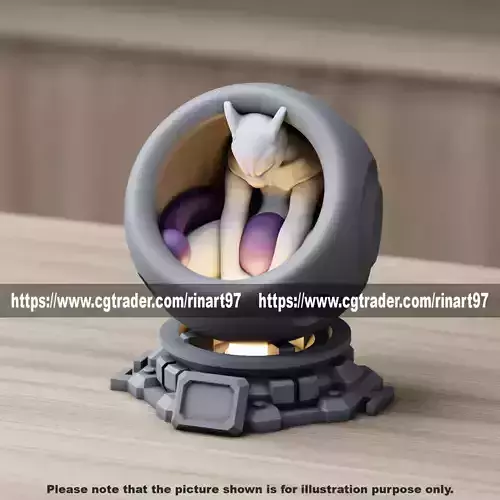 Mewtwo in healing machine pods EASY PRINT NO SUPPORT