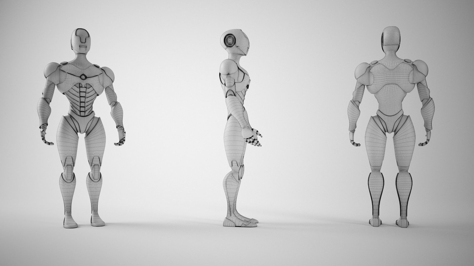 ANDROID CYBER ROBOT 3D model_4