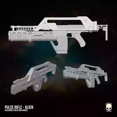 Rifle pulso Alien M41 3D printable Files for Action figures