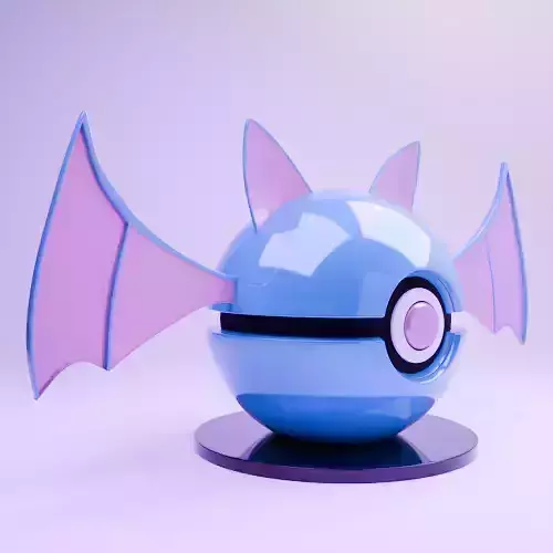 Ultra Ball Variant 3D Model Stylized Bat Winged Collectible