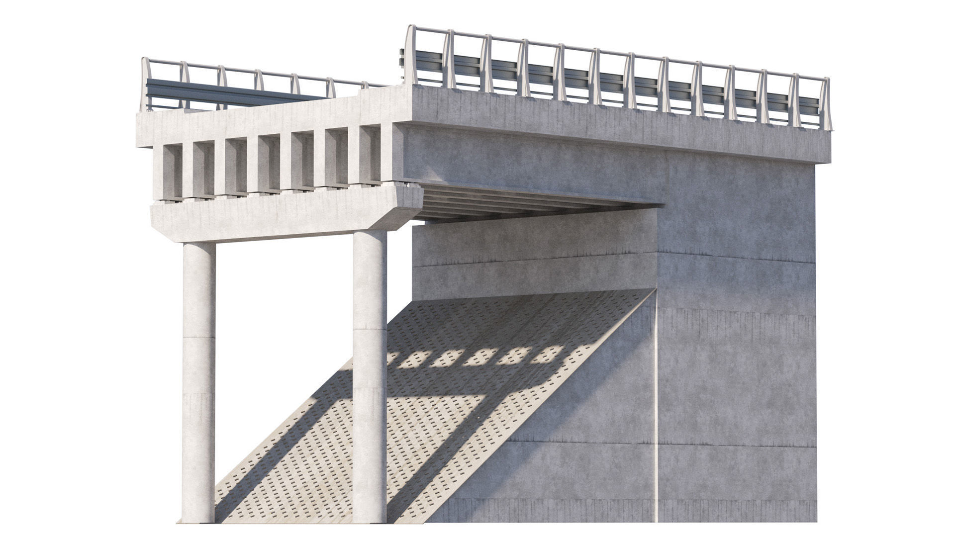 Road bridge section elements for personal configuration 3D model_3