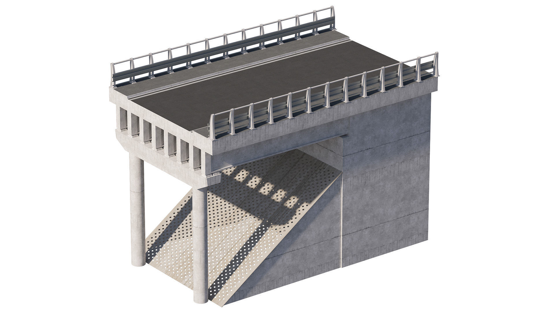 Road bridge section elements for personal configuration 3D model_4