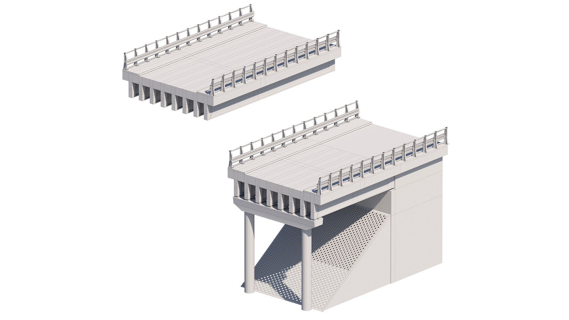Road bridge section elements for personal configuration 3D model_8
