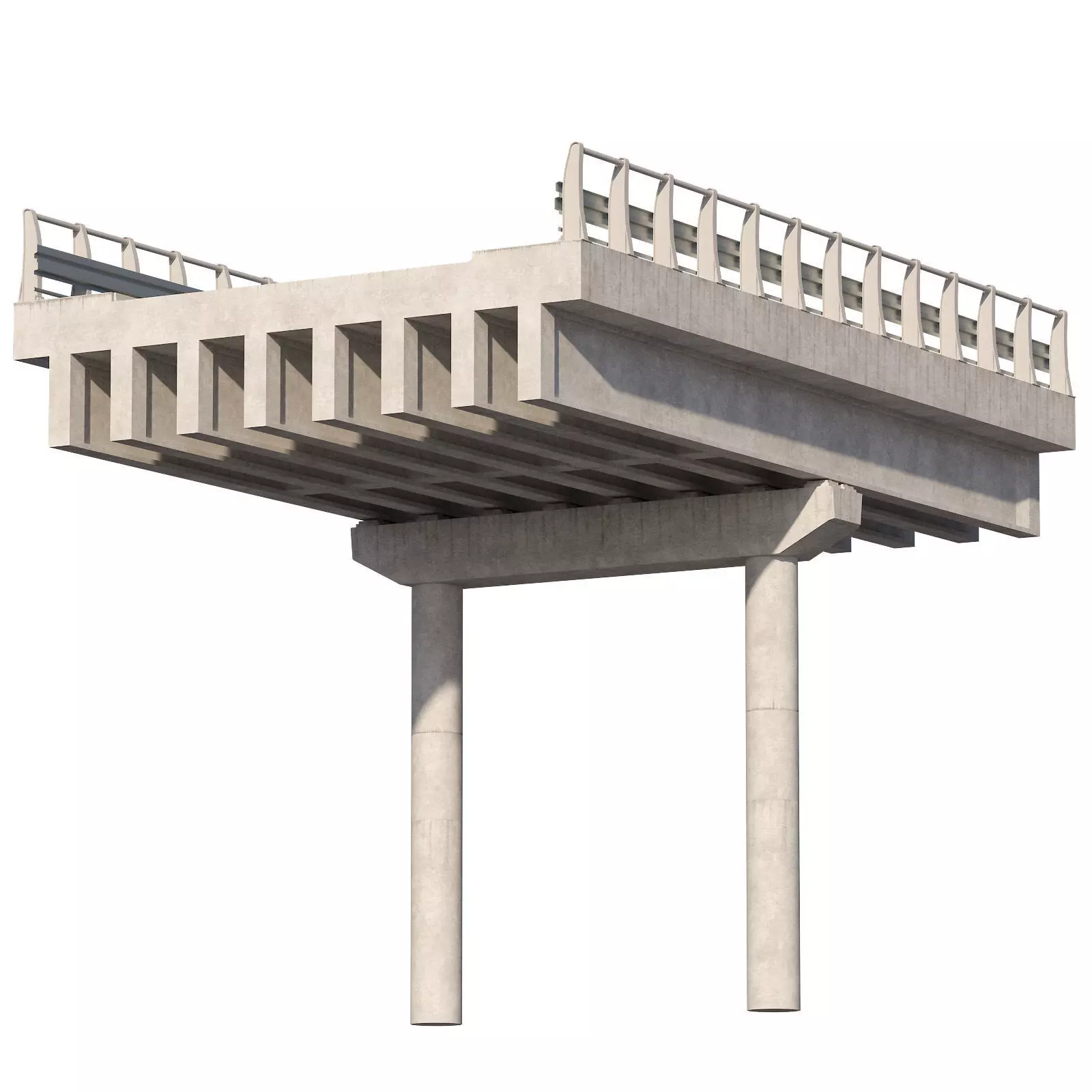Road bridge section elements for personal configuration 3D model_0