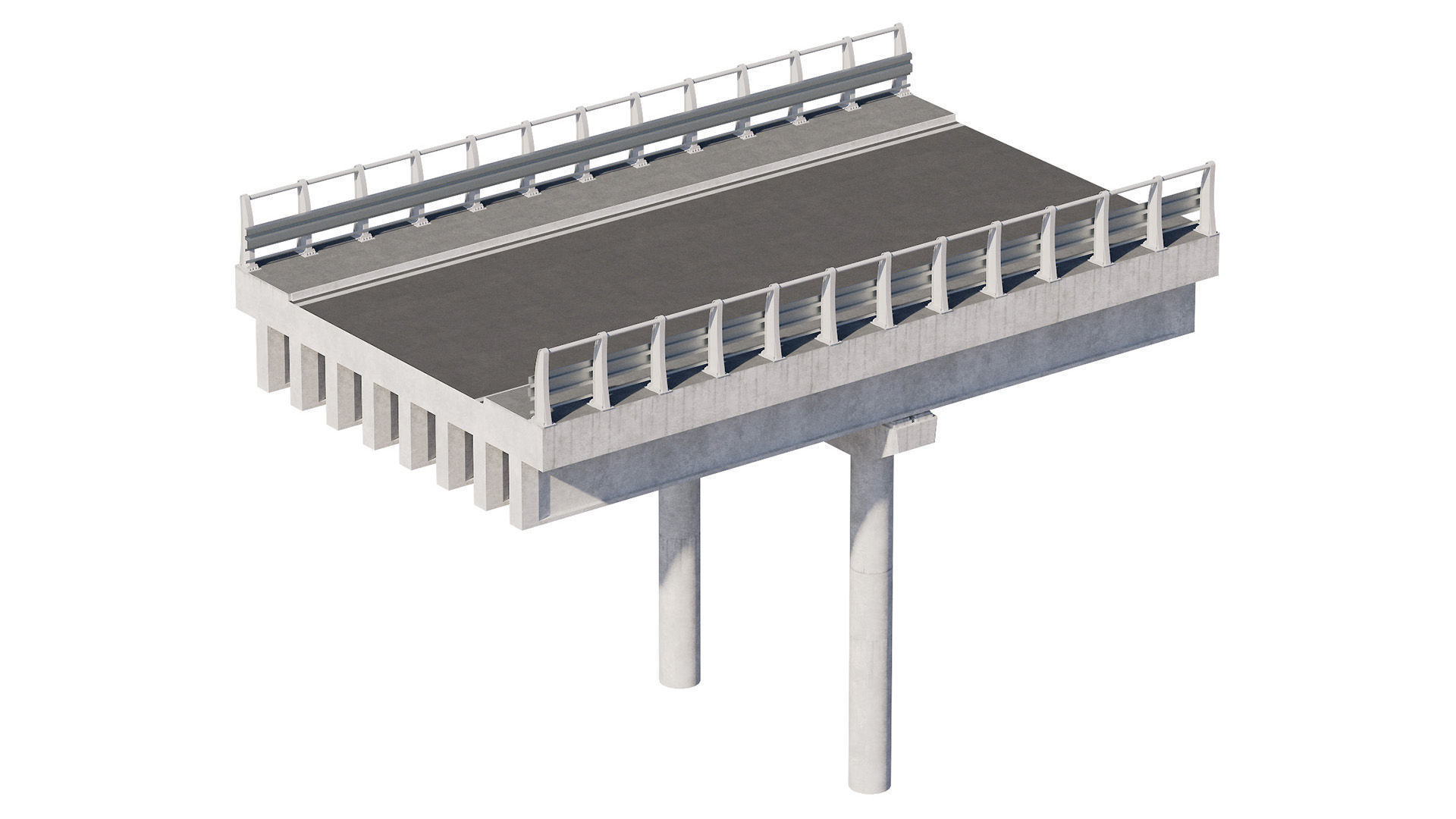 Road bridge section elements for personal configuration 3D model_1