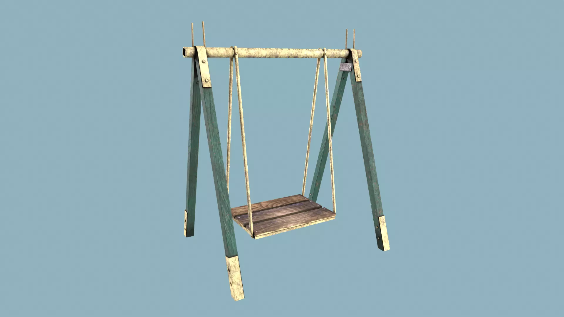 Old Swings Low-poly 3D model_0