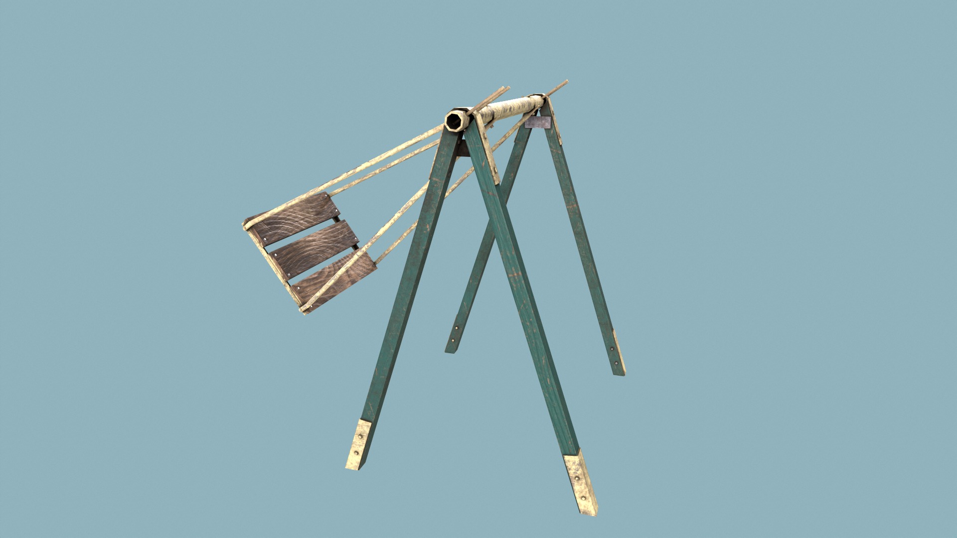 Old Swings Low-poly 3D model_8