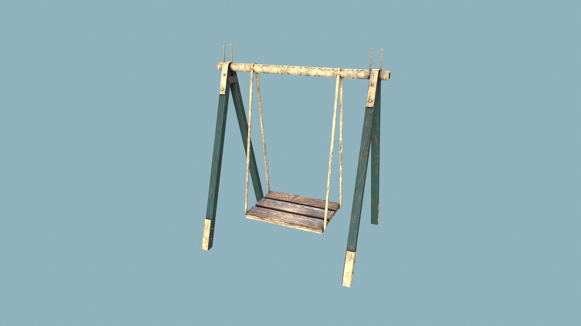 Old Swings Low-poly 3D model_2