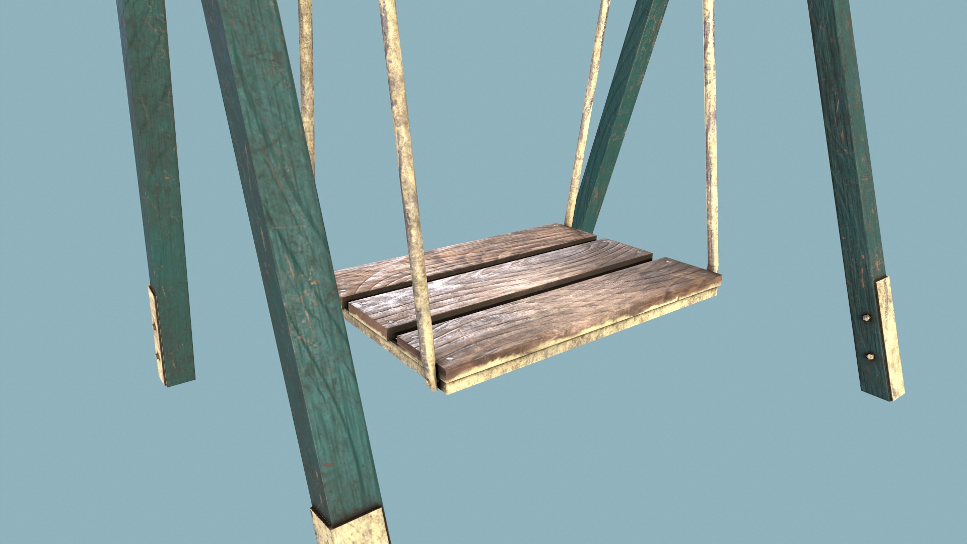 Old Swings Low-poly 3D model_6