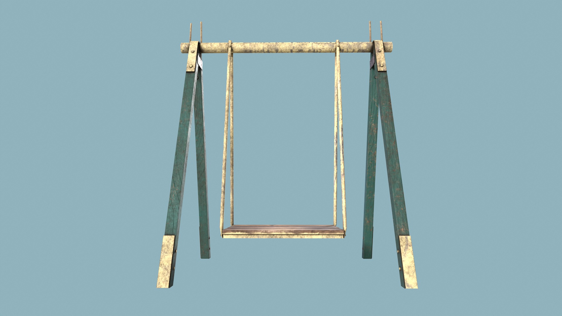 Old Swings Low-poly 3D model_3