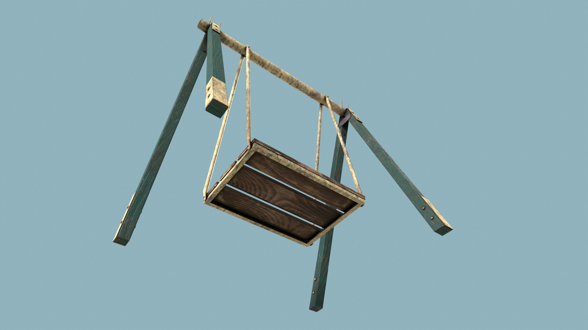 Old Swings Low-poly 3D model_7