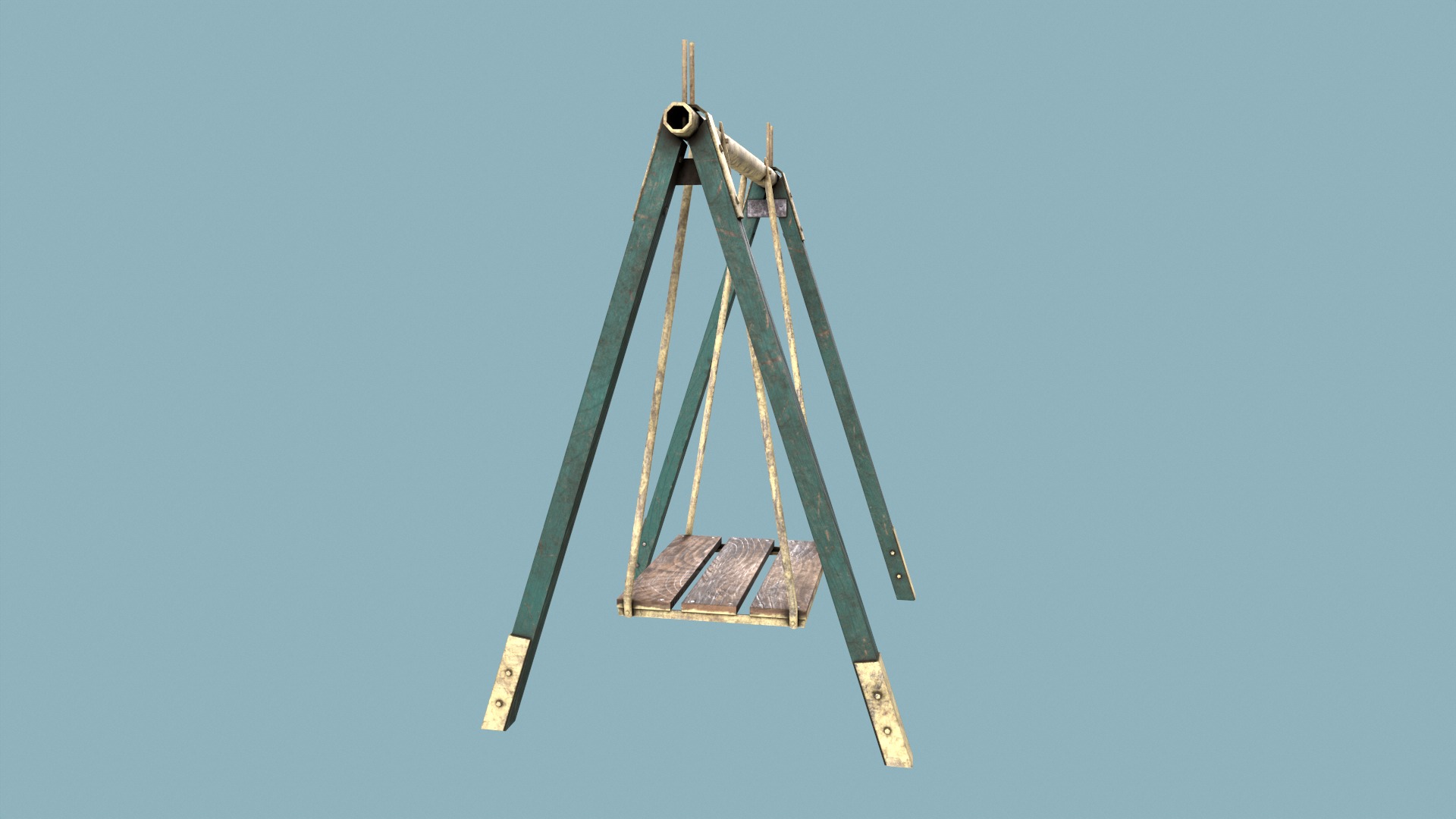 Old Swings Low-poly 3D model_5