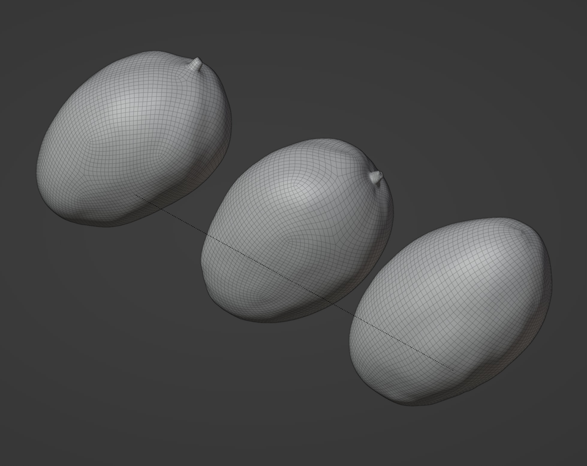 Mango Set 01 Low-poly 3D model_7