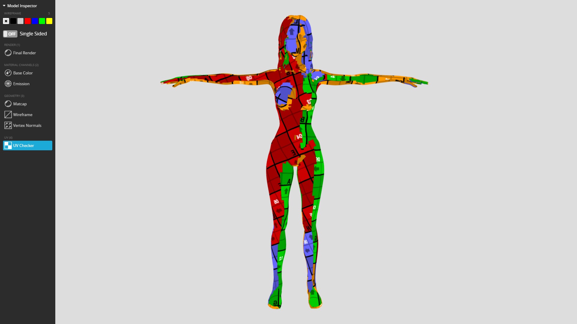 Rigged Animated Blonde Teen 19-year-old female Nude Girl Low-poly 3D model_12