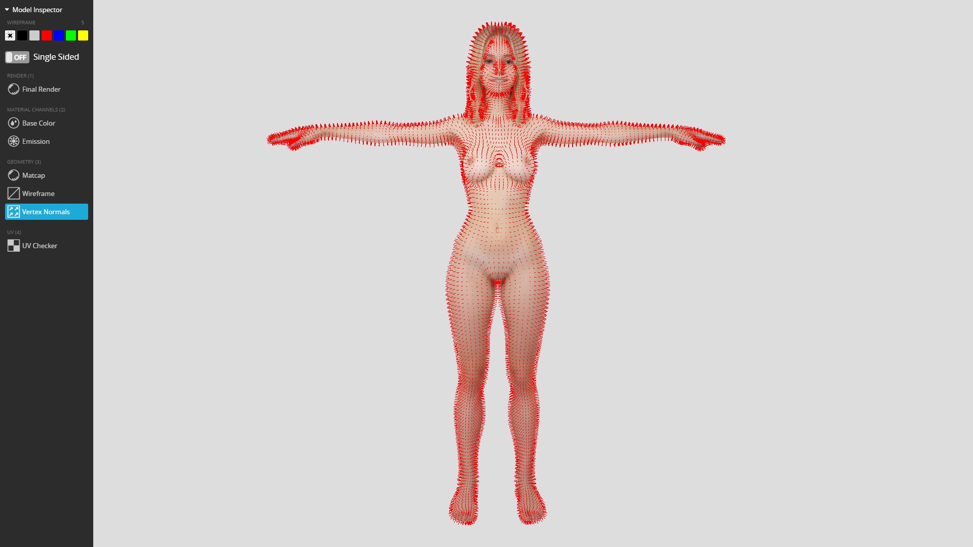 Rigged Animated Blonde Teen 19-year-old female Nude Girl Low-poly 3D model_11