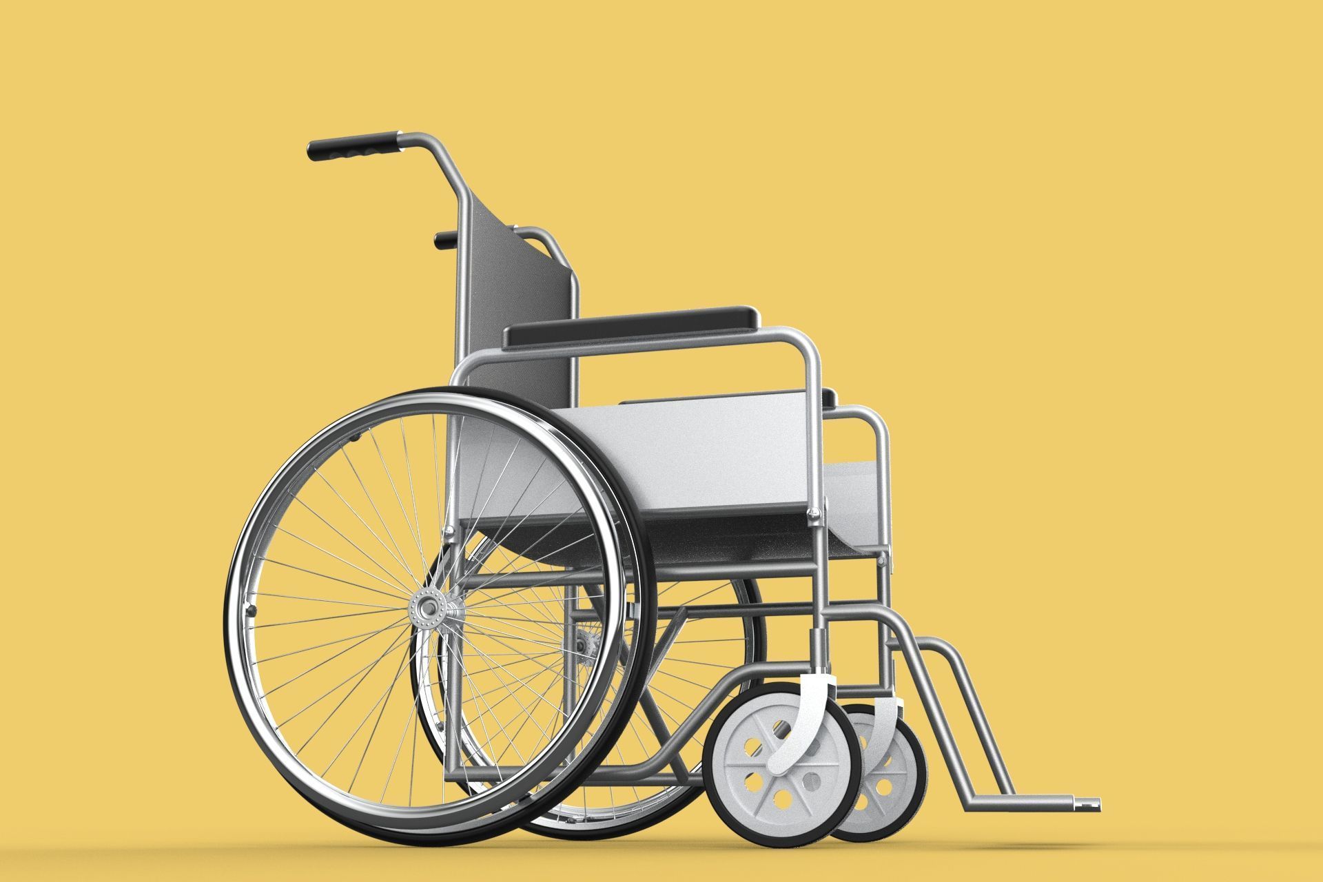 STANDARD MEDICAL WHEELCHAIR MANUAL WHEEL CHAIR MOBILITY 3D model_16