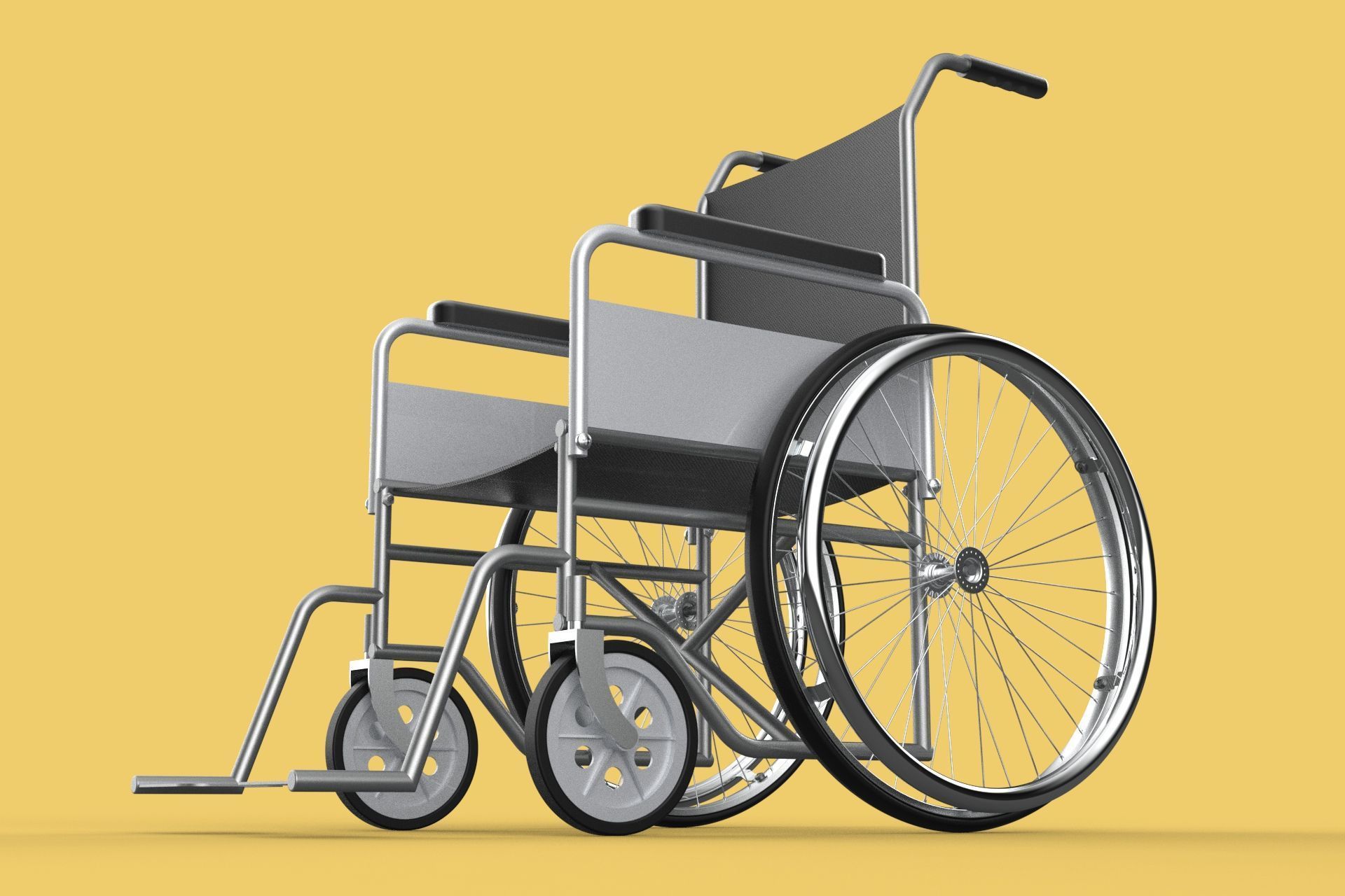 STANDARD MEDICAL WHEELCHAIR MANUAL WHEEL CHAIR MOBILITY 3D model_13