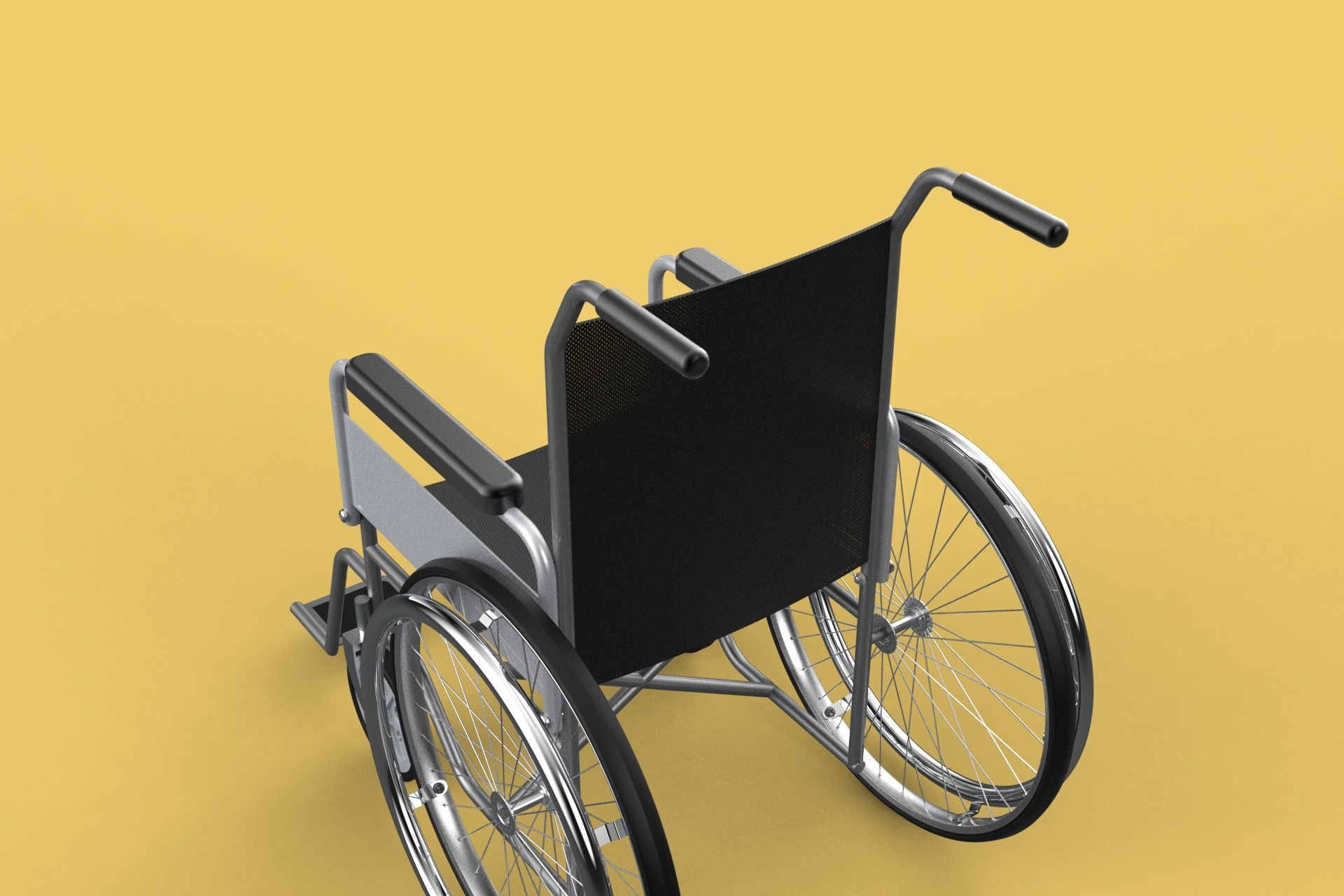 STANDARD MEDICAL WHEELCHAIR MANUAL WHEEL CHAIR MOBILITY 3D model_21