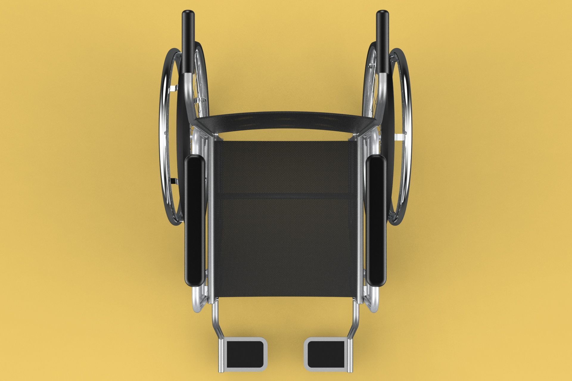 STANDARD MEDICAL WHEELCHAIR MANUAL WHEEL CHAIR MOBILITY 3D model_1