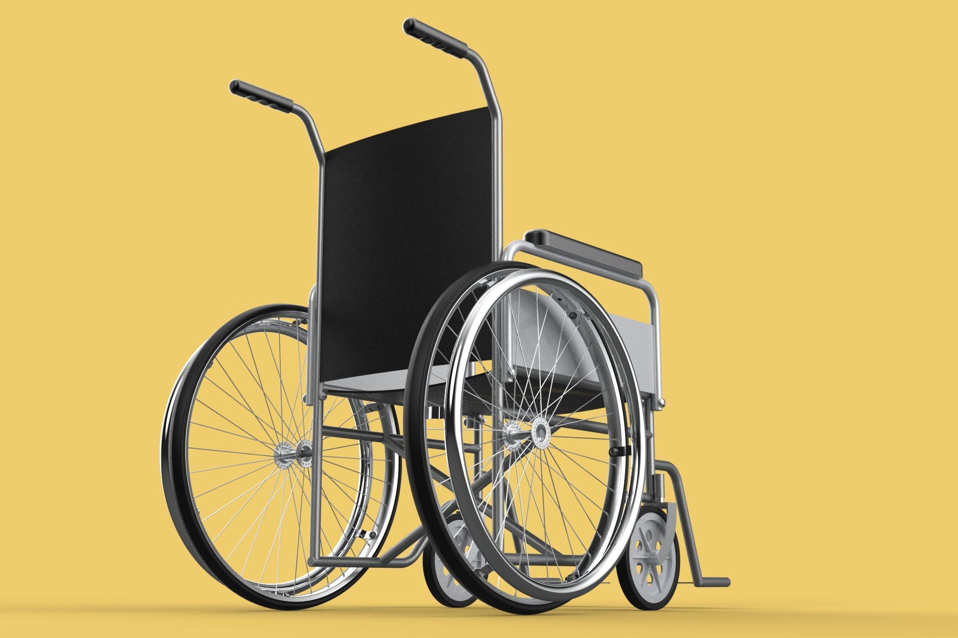 STANDARD MEDICAL WHEELCHAIR MANUAL WHEEL CHAIR MOBILITY 3D model_15