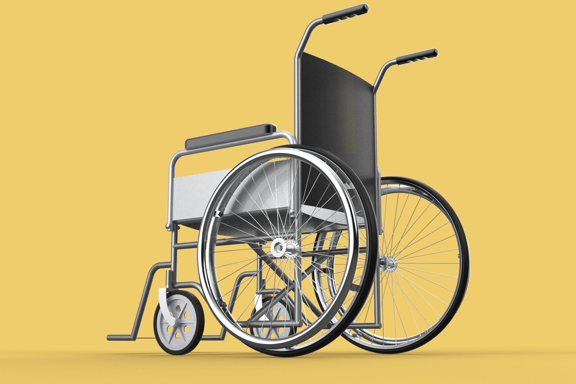 STANDARD MEDICAL WHEELCHAIR MANUAL WHEEL CHAIR MOBILITY 3D model_14