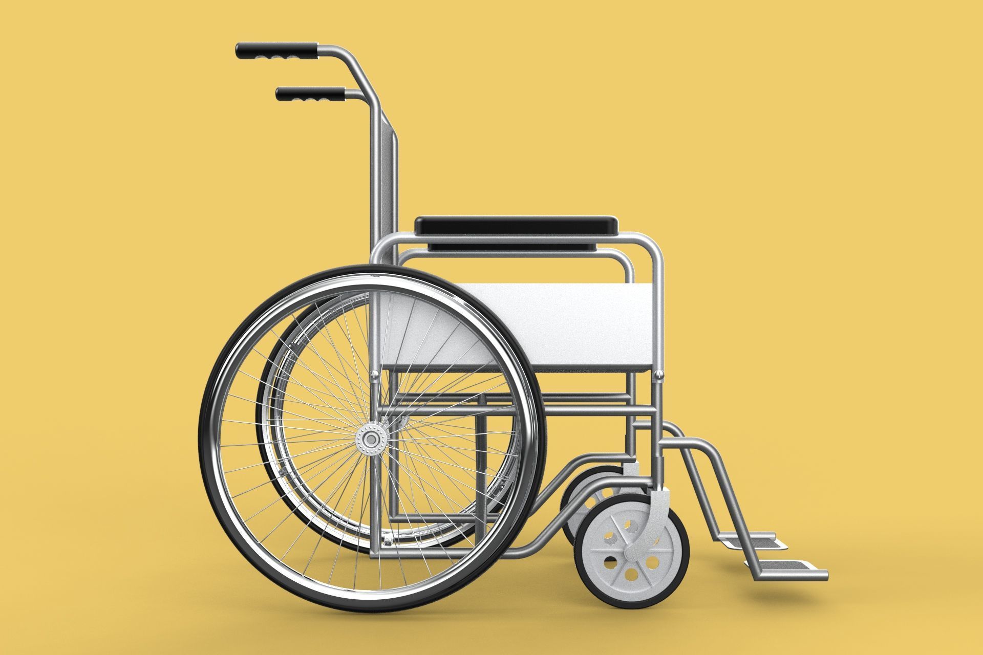 STANDARD MEDICAL WHEELCHAIR MANUAL WHEEL CHAIR MOBILITY 3D model_26