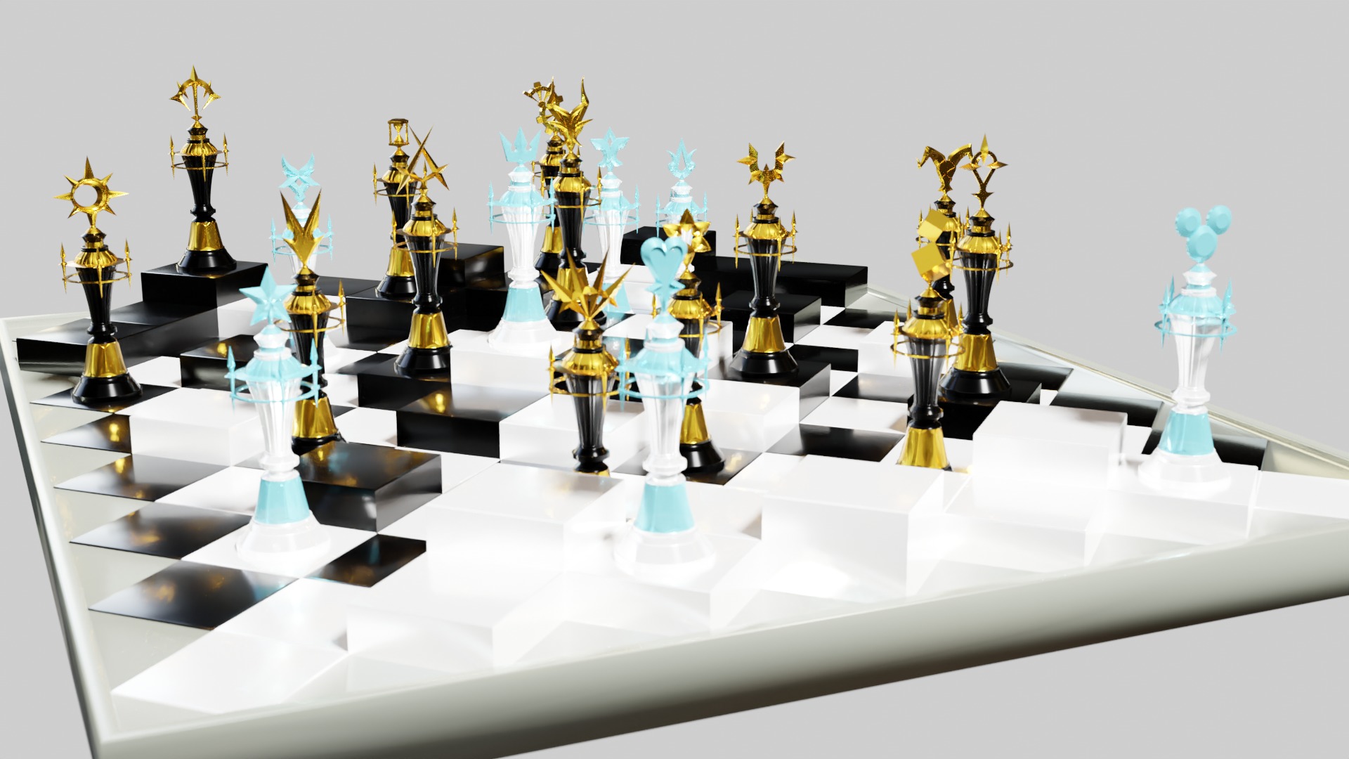 Kingdom Hearts Alba Ater - chess 3D print model_7