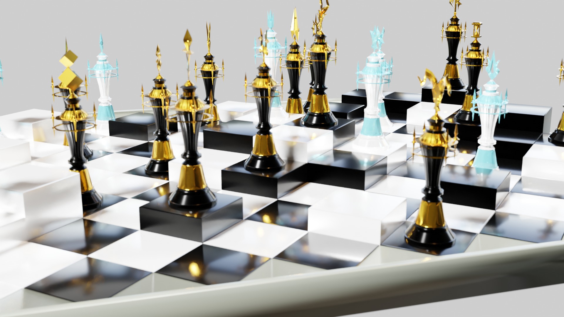 Kingdom Hearts Alba Ater - chess 3D print model_6