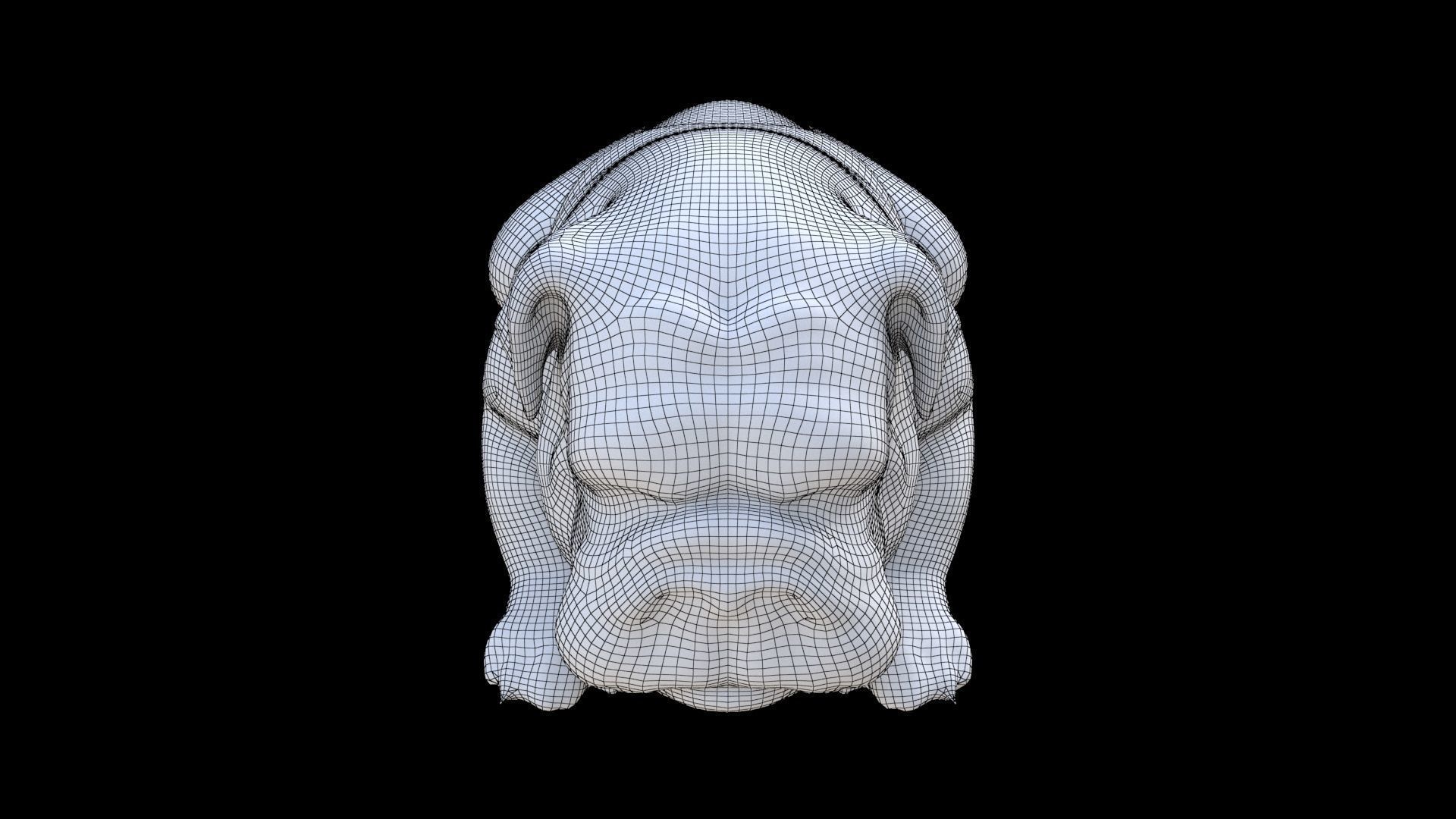 Bulldog sleeping 3D model_6