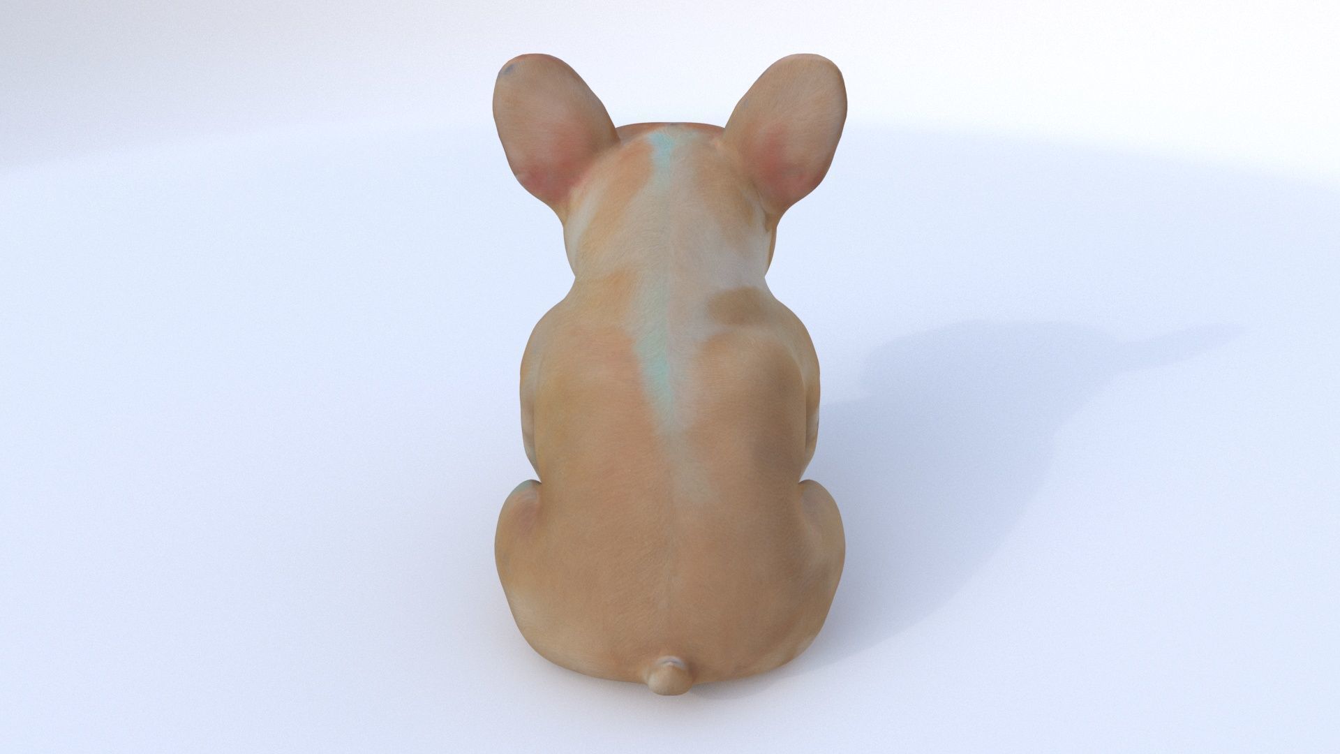 French Bulldog seated 3D model_4